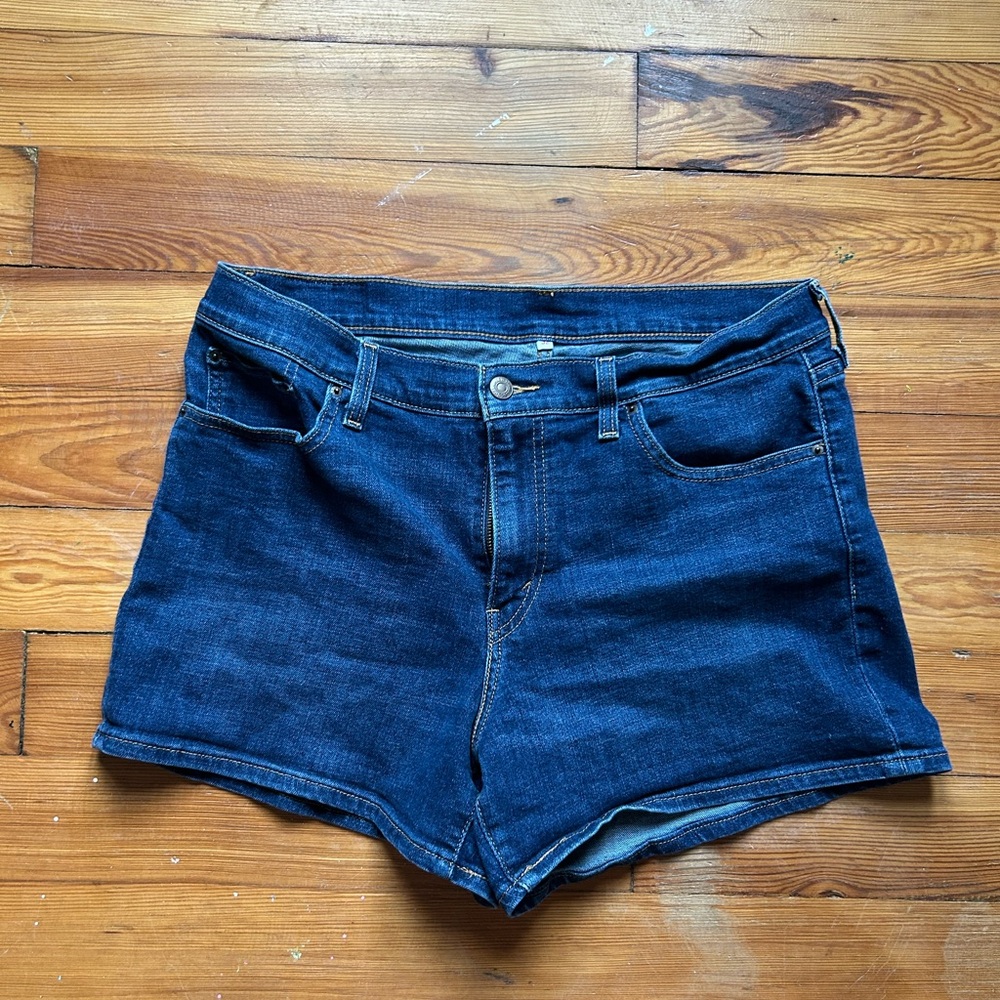 Levi's Dark Blue Jean Shorts for Women